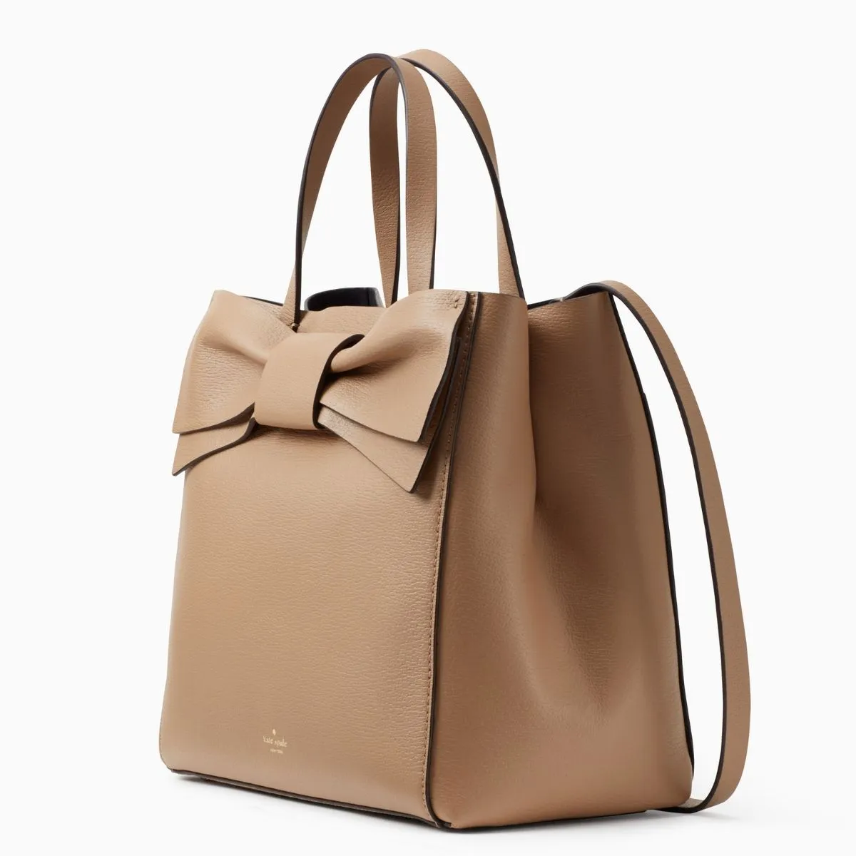 Olive Drive Brigette Bow Beige Satchel Bag