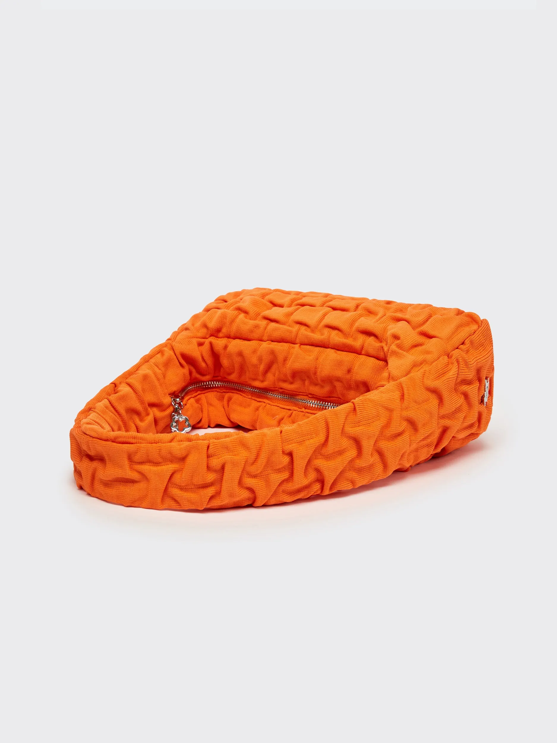 One Shoulder Pleated Toast Bag - Orange