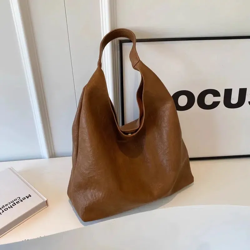 Oversized Leather Shoulder Bag
