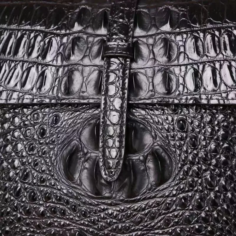 Pakar Crocodile Embossed Flap Men's Satchel