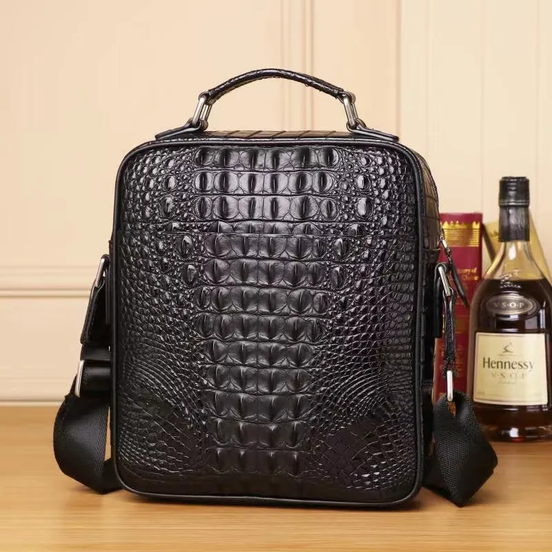 Pakar Crocodile Embossed Flap Men's Satchel