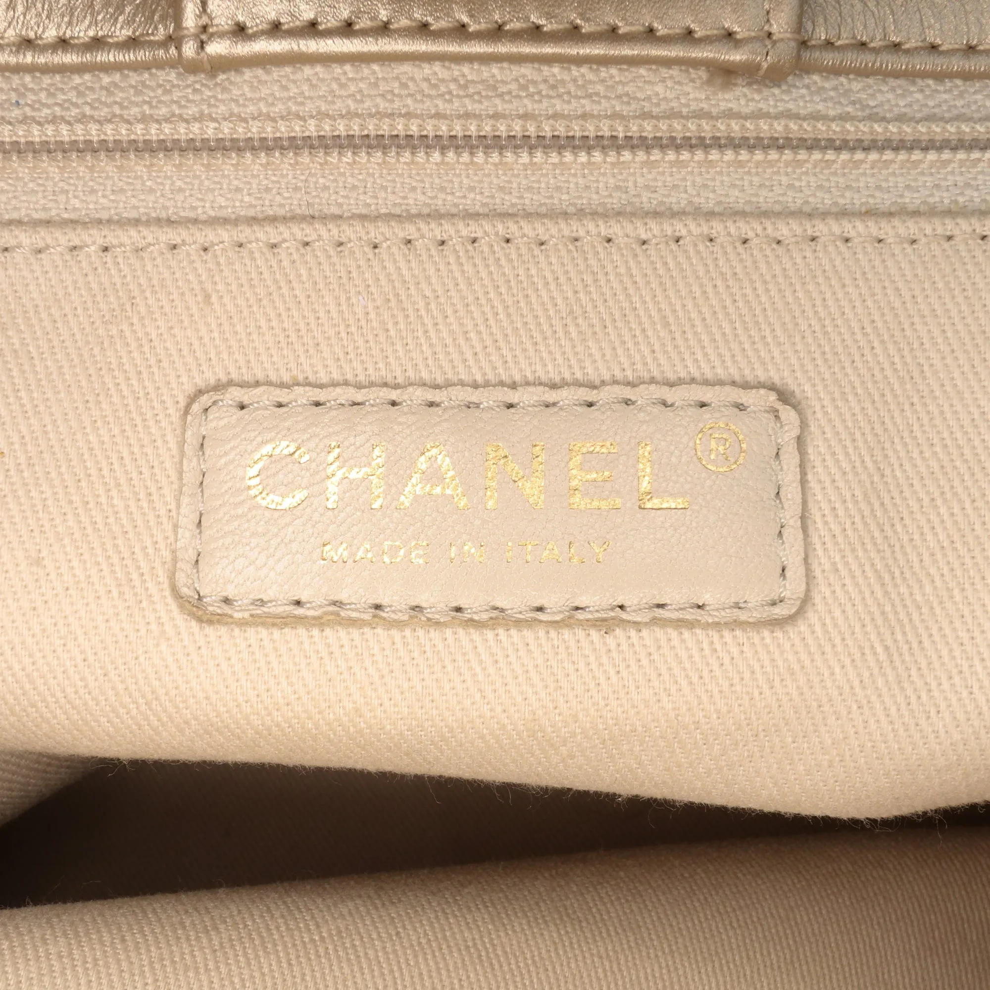 Perforated Metallic Calfskin Up In The Air Tote