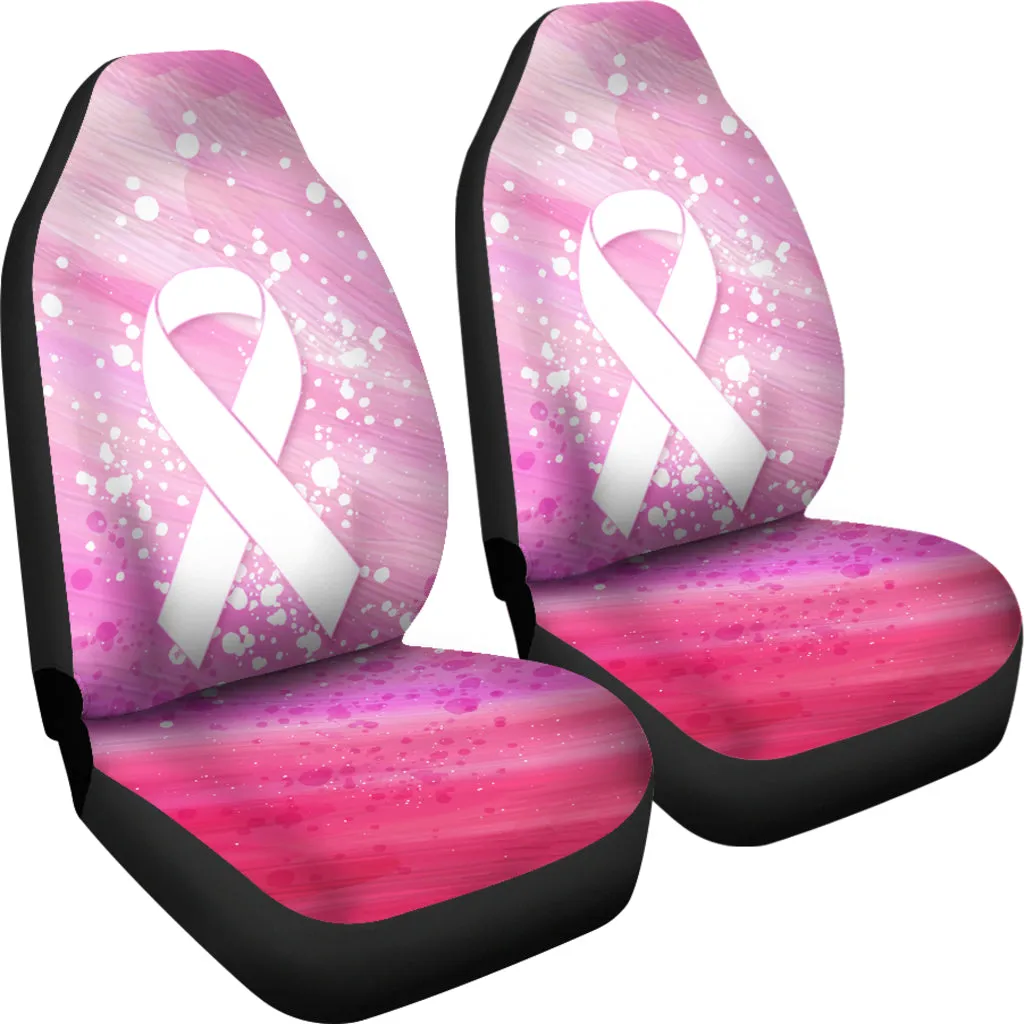 Pink Ribbon Canvas Car Seat Covers