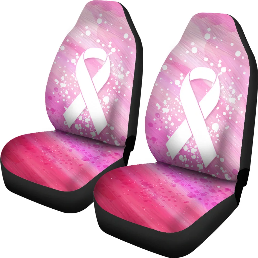 Pink Ribbon Canvas Car Seat Covers