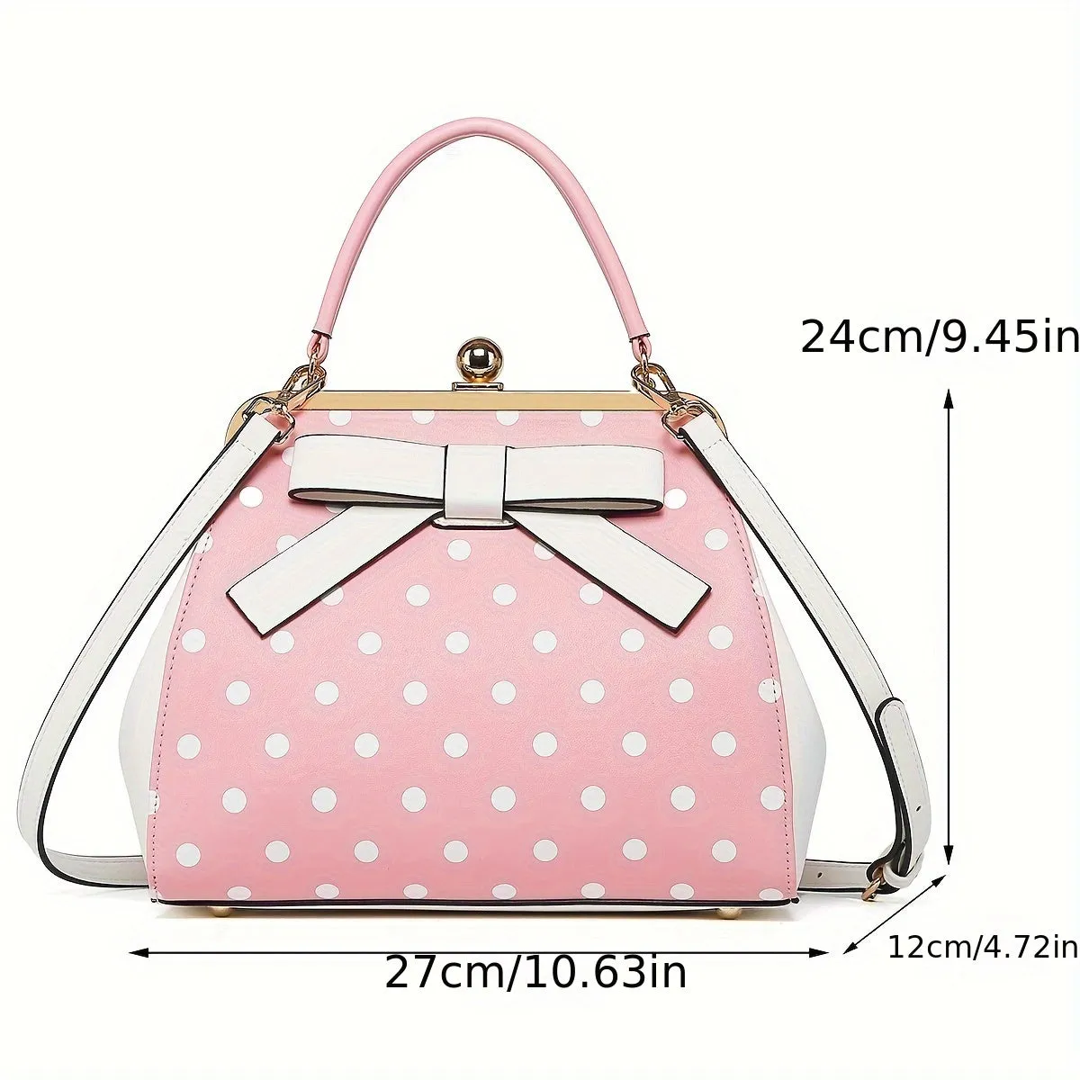Polka Dot Patent Leather Satchel