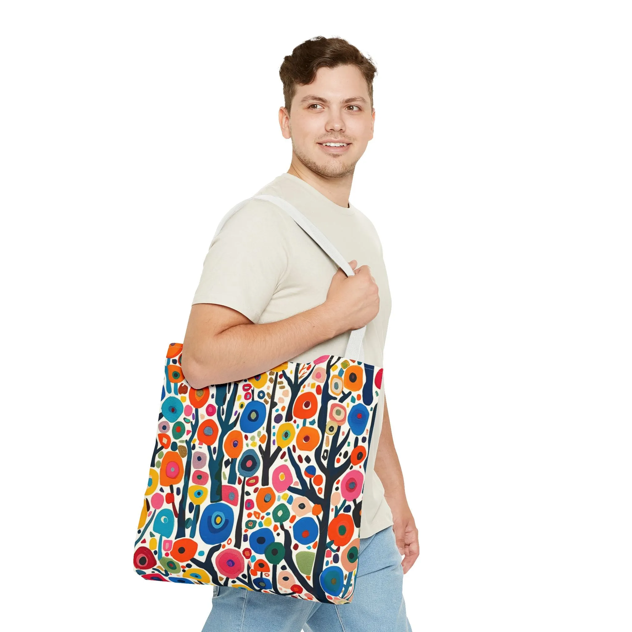 Poppy Forest Tote Bag - Step into a Colorful Wonderland! Available in 3 sizes.