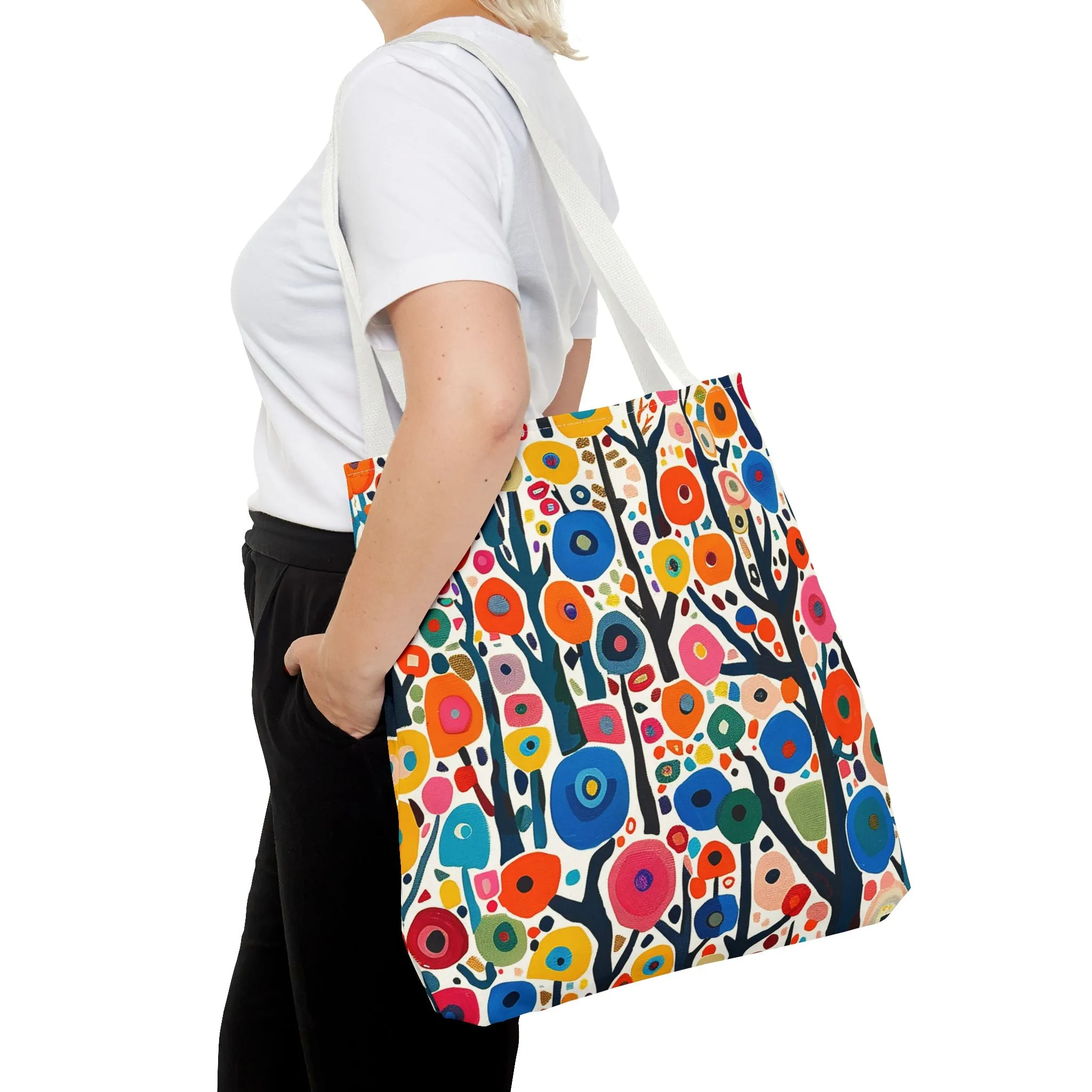 Poppy Forest Tote Bag - Step into a Colorful Wonderland! Available in 3 sizes.