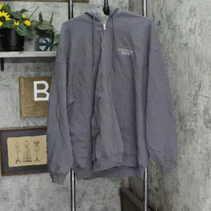 Port and Company Interiors Home Embroidered Full Zip Hooded Sweatshirt Gray 2XL