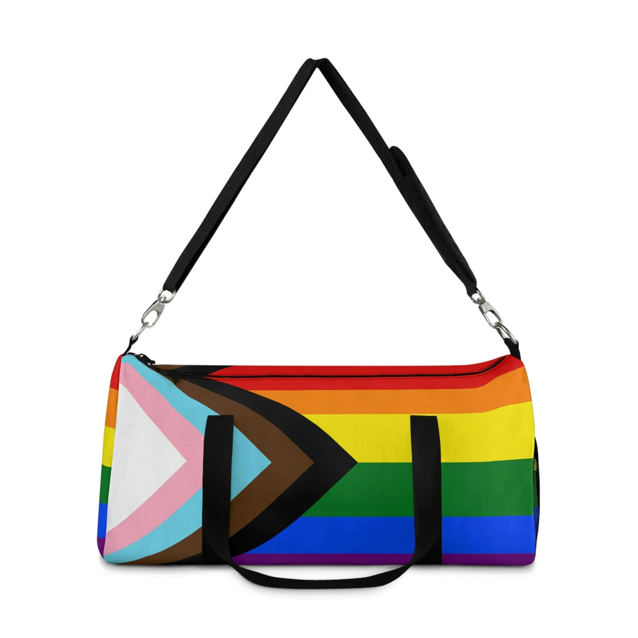 Progress Pride Rainbow Flag LGBTQ   pride Duffel Bag