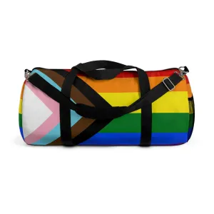Progress Pride Rainbow Flag LGBTQ   pride Duffel Bag
