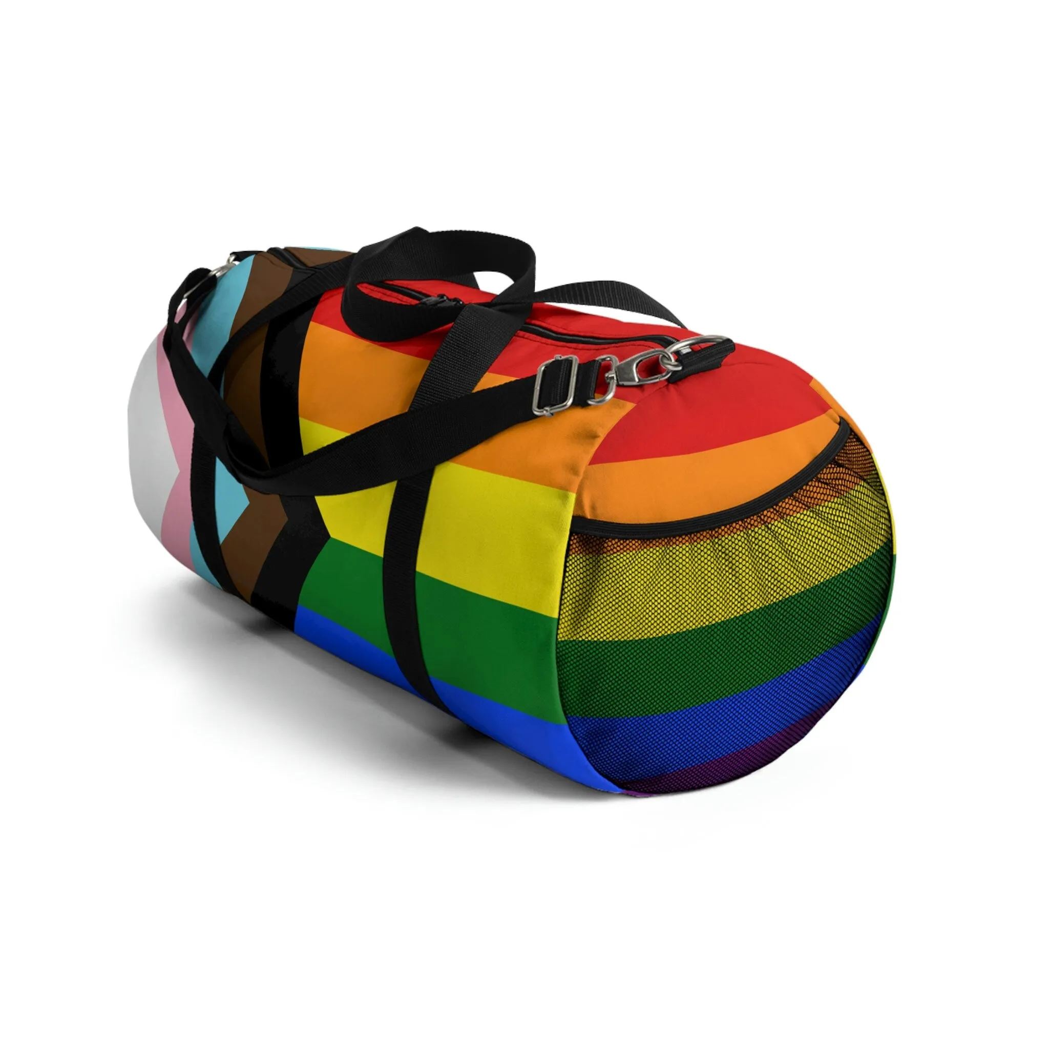 Progress Pride Rainbow Flag LGBTQ   pride Duffel Bag
