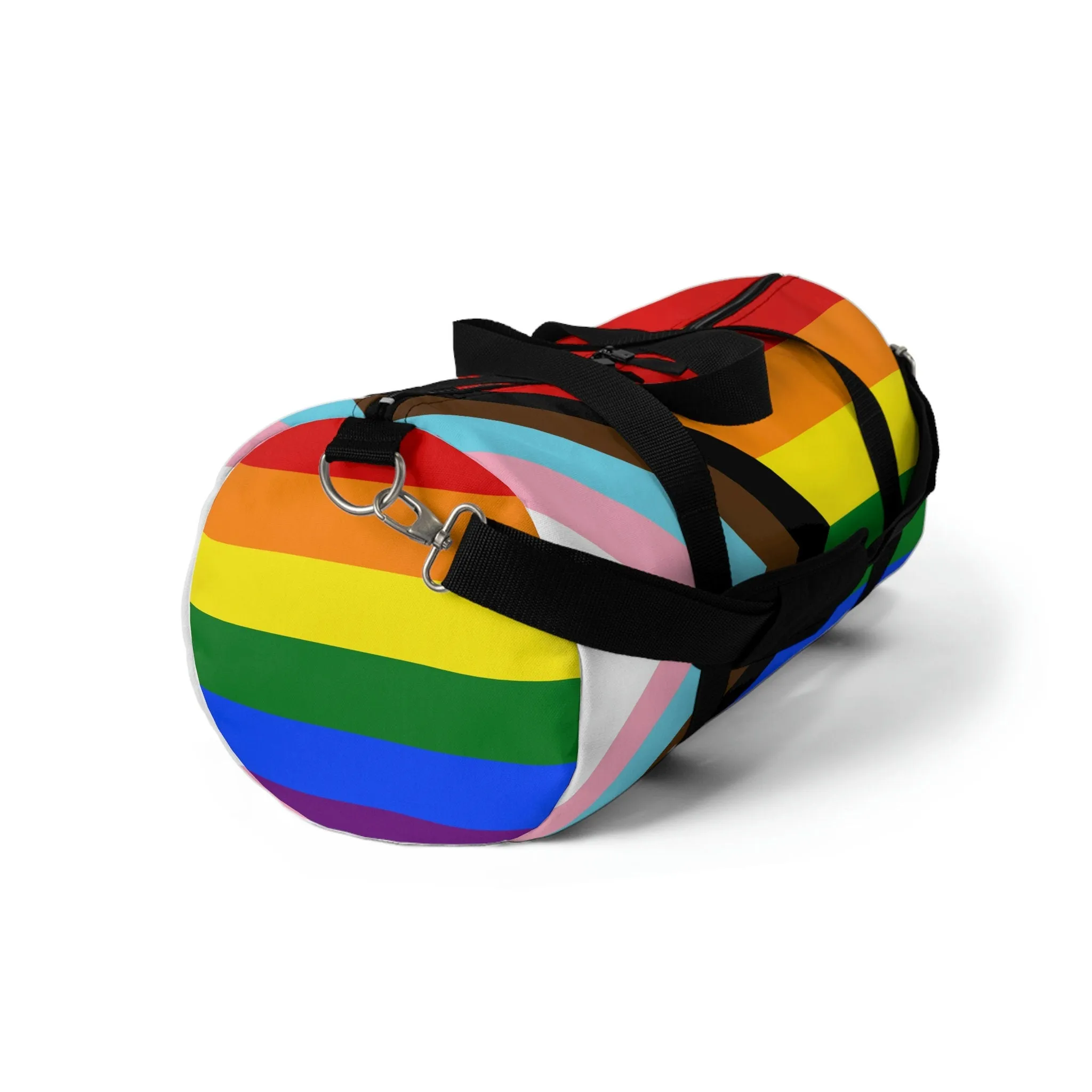 Progress Pride Rainbow Flag LGBTQ   pride Duffel Bag