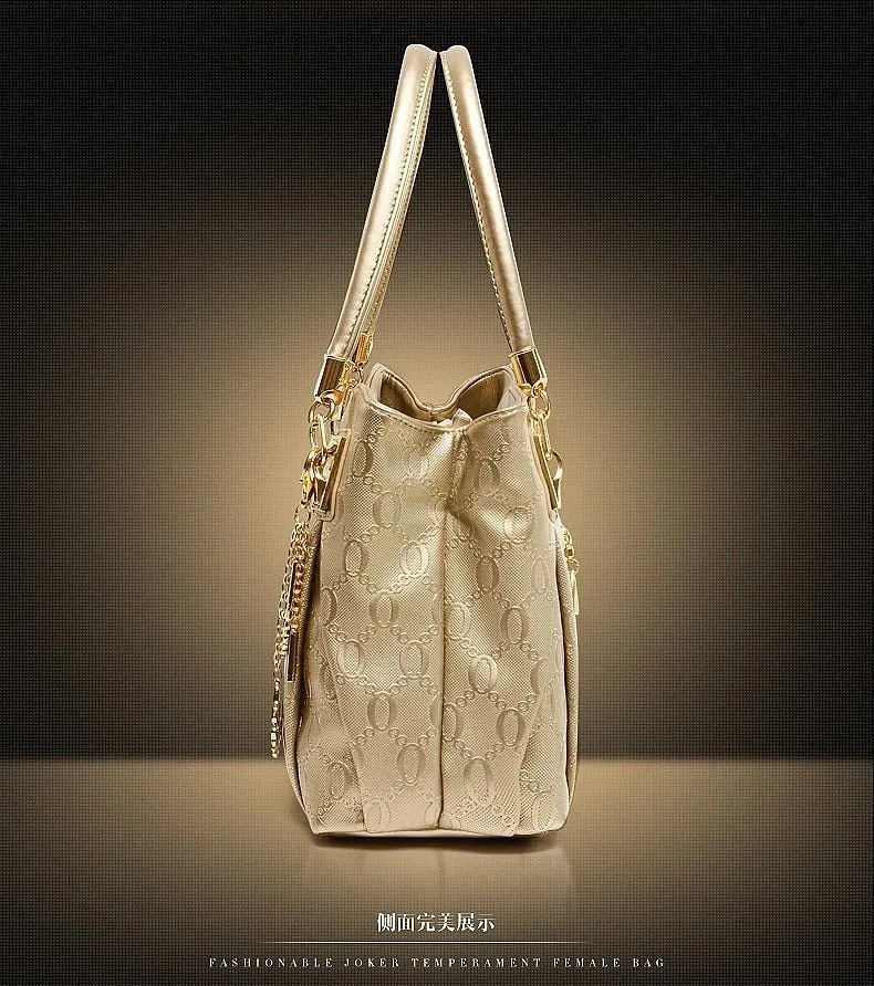 PU Handbag Messenger Bag Purse 3 Sets