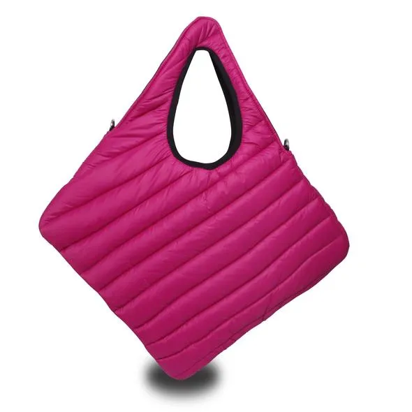 Puffer Diagonal Tote Bag with Girl Figures - MODIGLIANI - Reversible