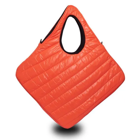 Puffer Diagonal Tote Bag with Girl Figures - MODIGLIANI - Reversible