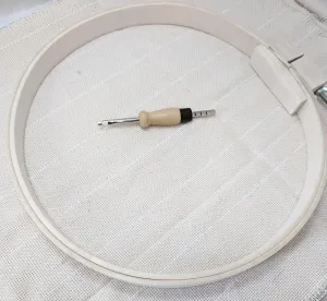 Punch Needle Essential Tool Kit for Beginners or Travel - Hoop, Punch, Monks Cloth, Instructions