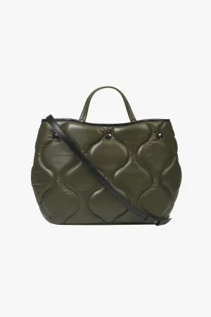 Quilted Leather Signature Bag - Olive