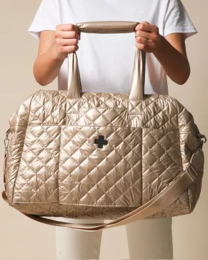 Quilted Overnight Bag - Champagne