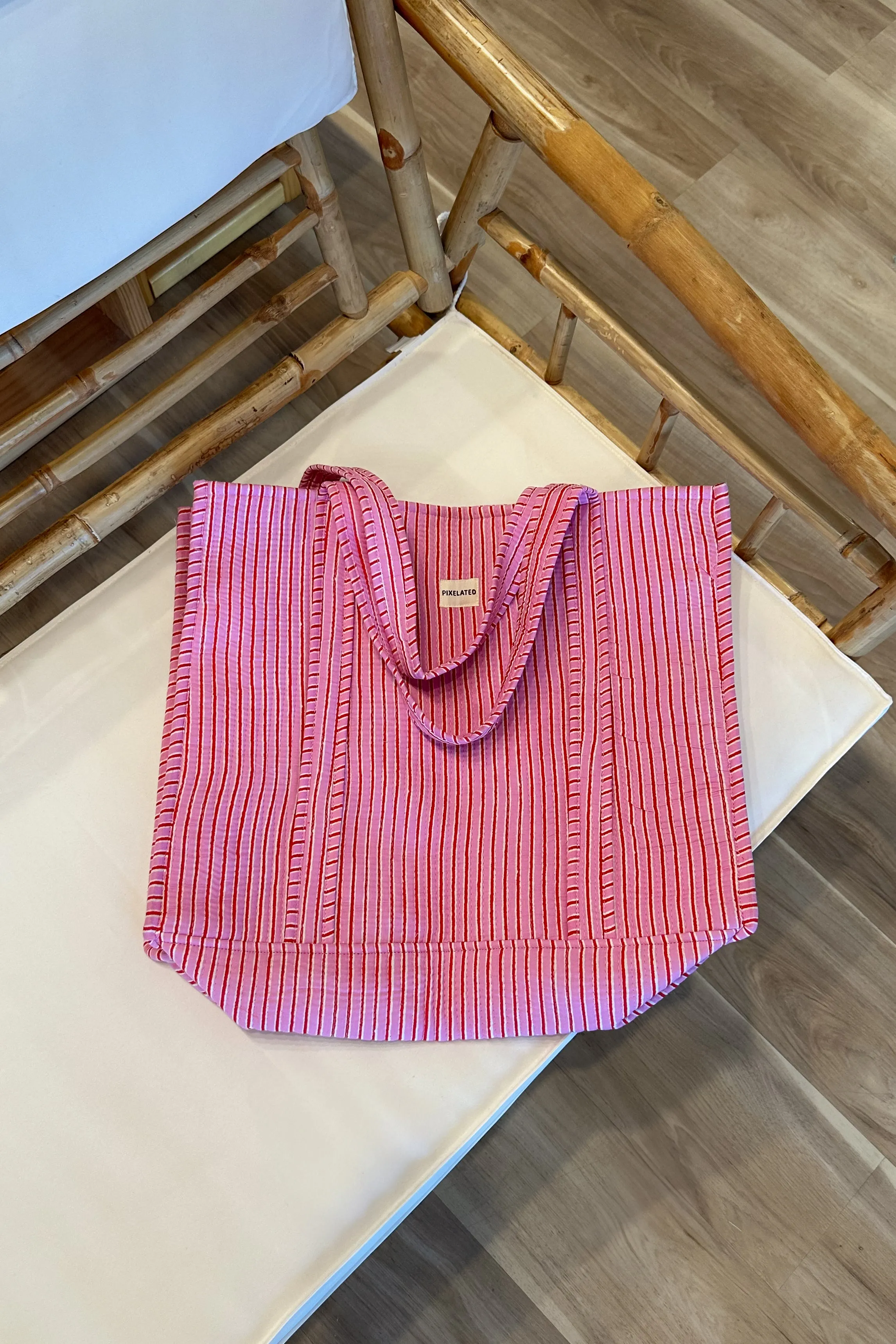 Quilted Reversible Tote Bag By Pixelated