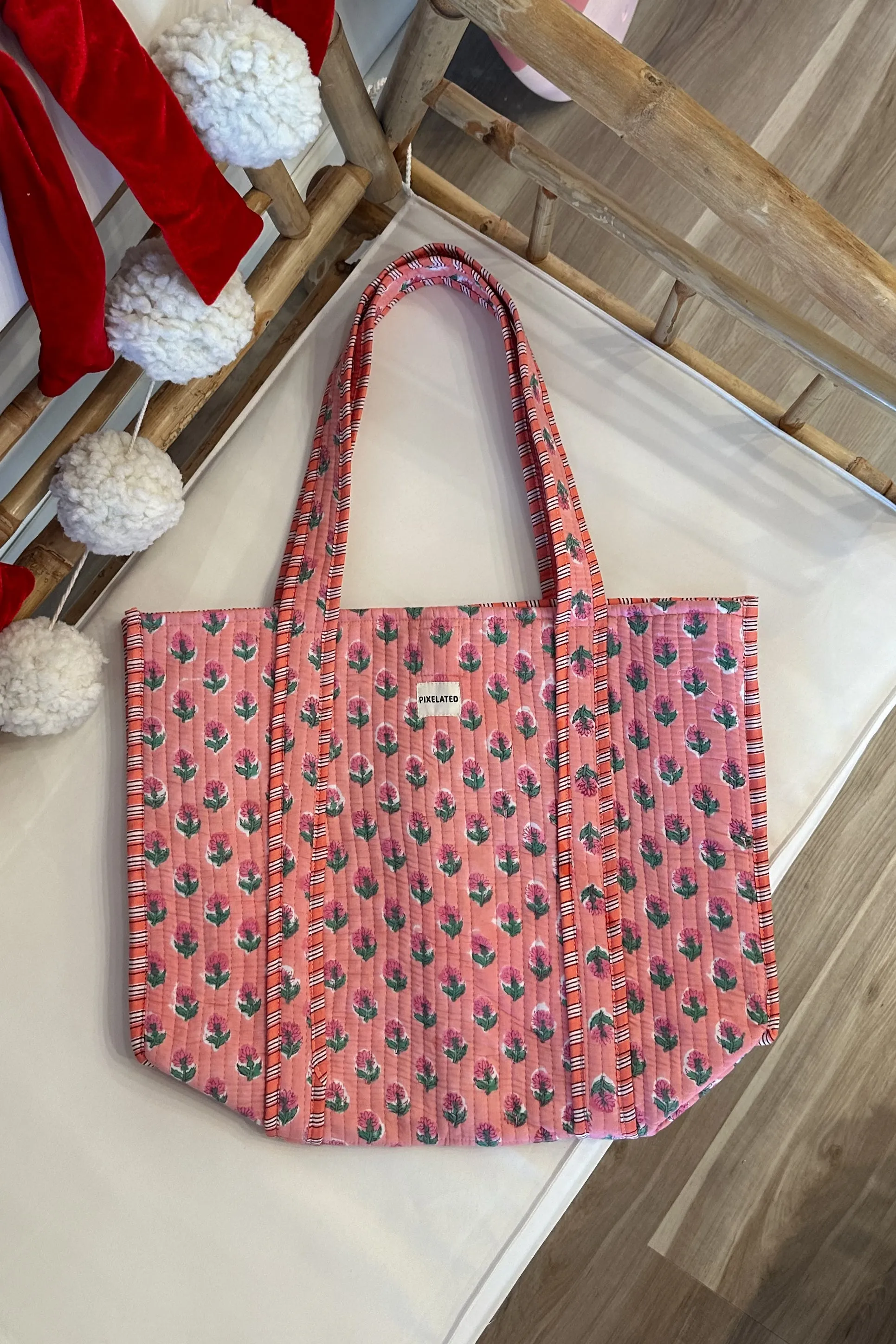Quilted Reversible Tote Bag By Pixelated