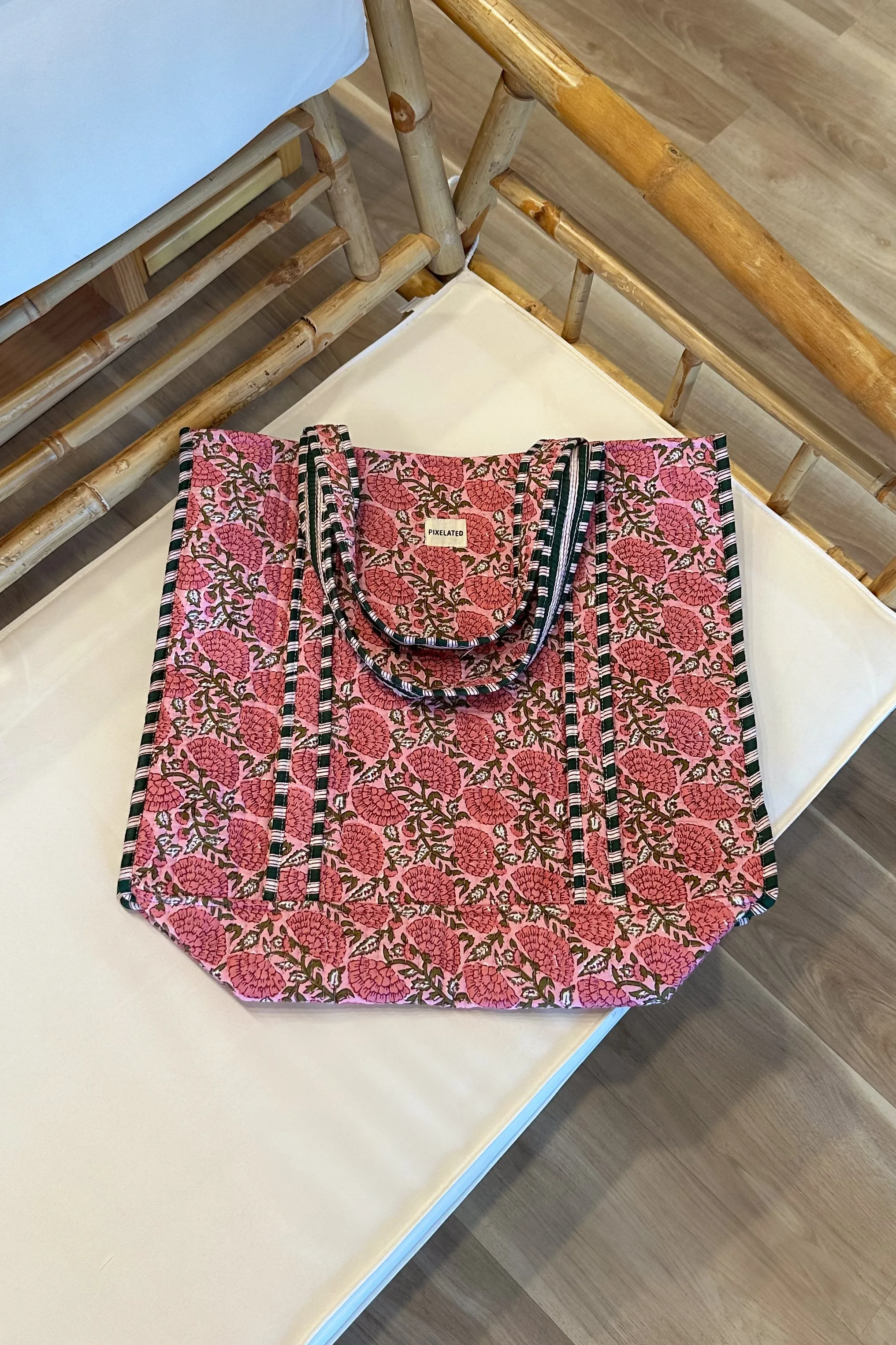 Quilted Reversible Tote Bag By Pixelated