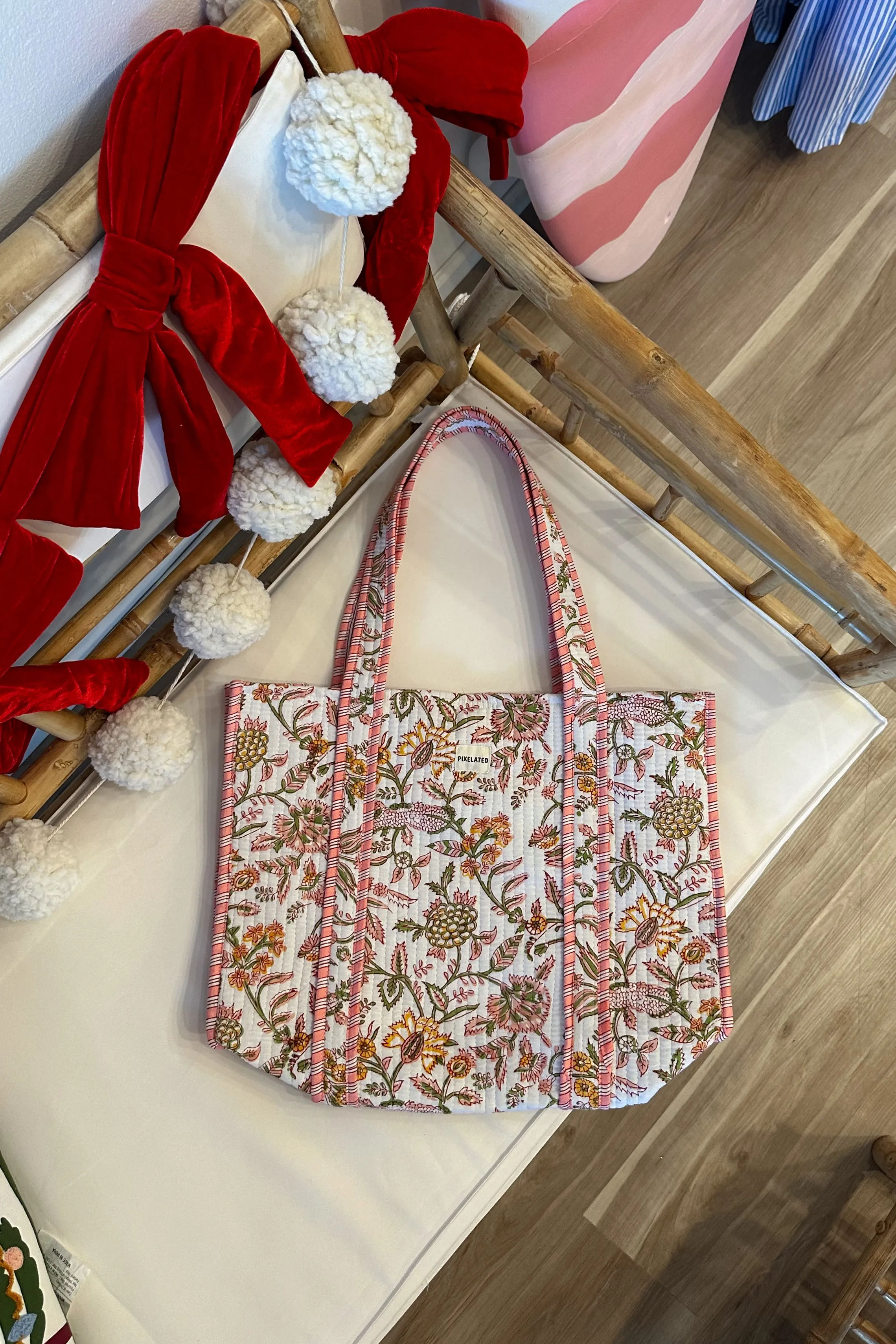 Quilted Reversible Tote Bag By Pixelated