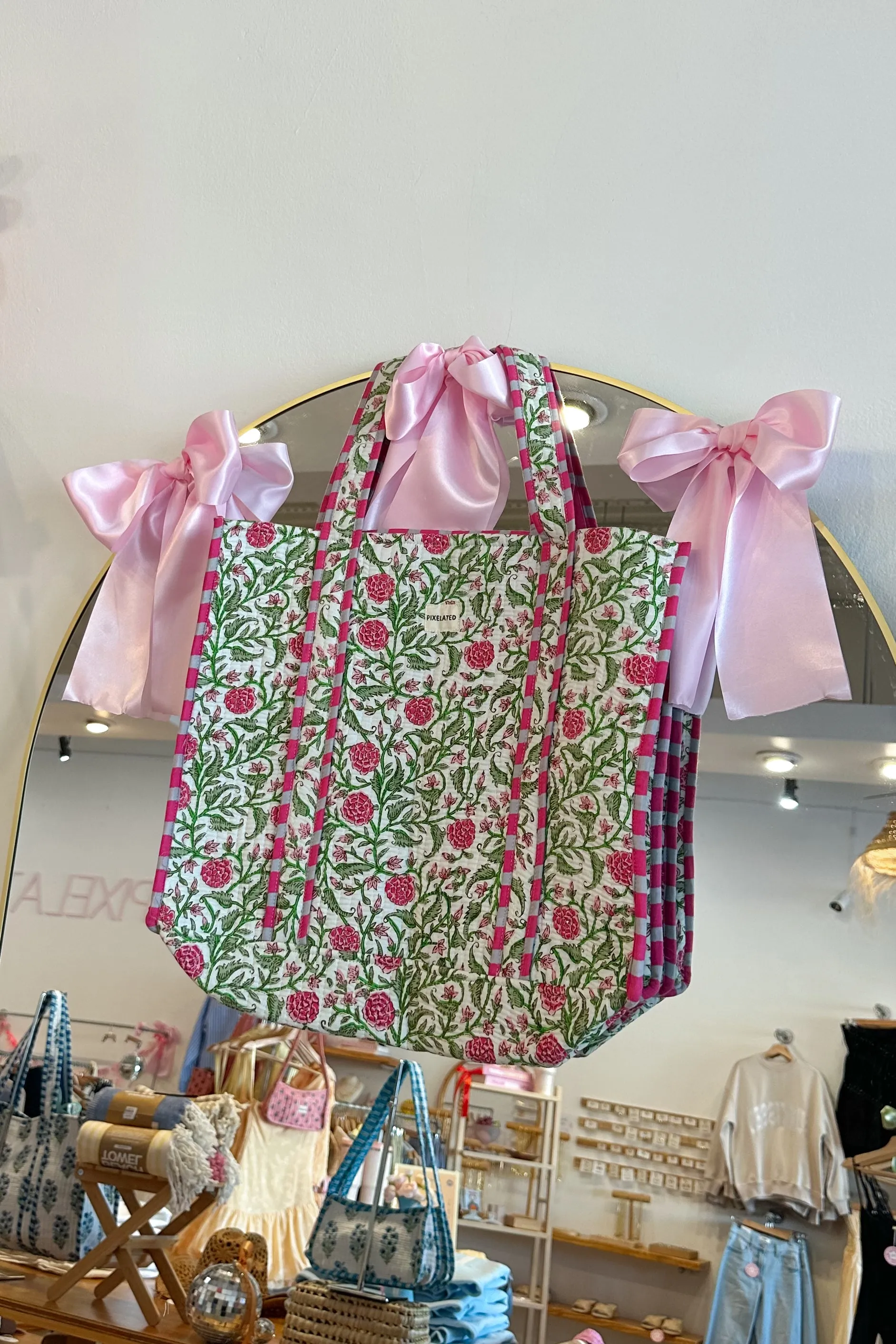 Quilted Reversible Tote Bag By Pixelated