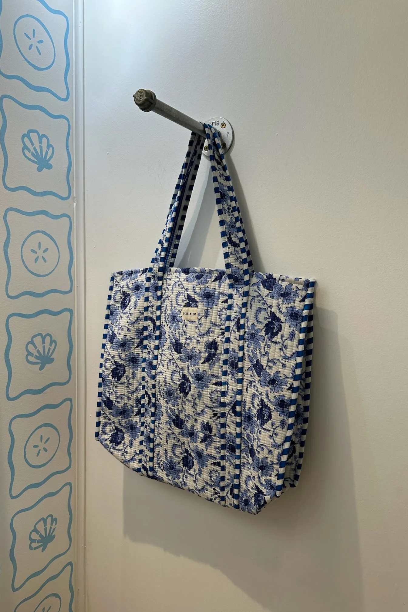 Quilted Reversible Tote Bag By Pixelated