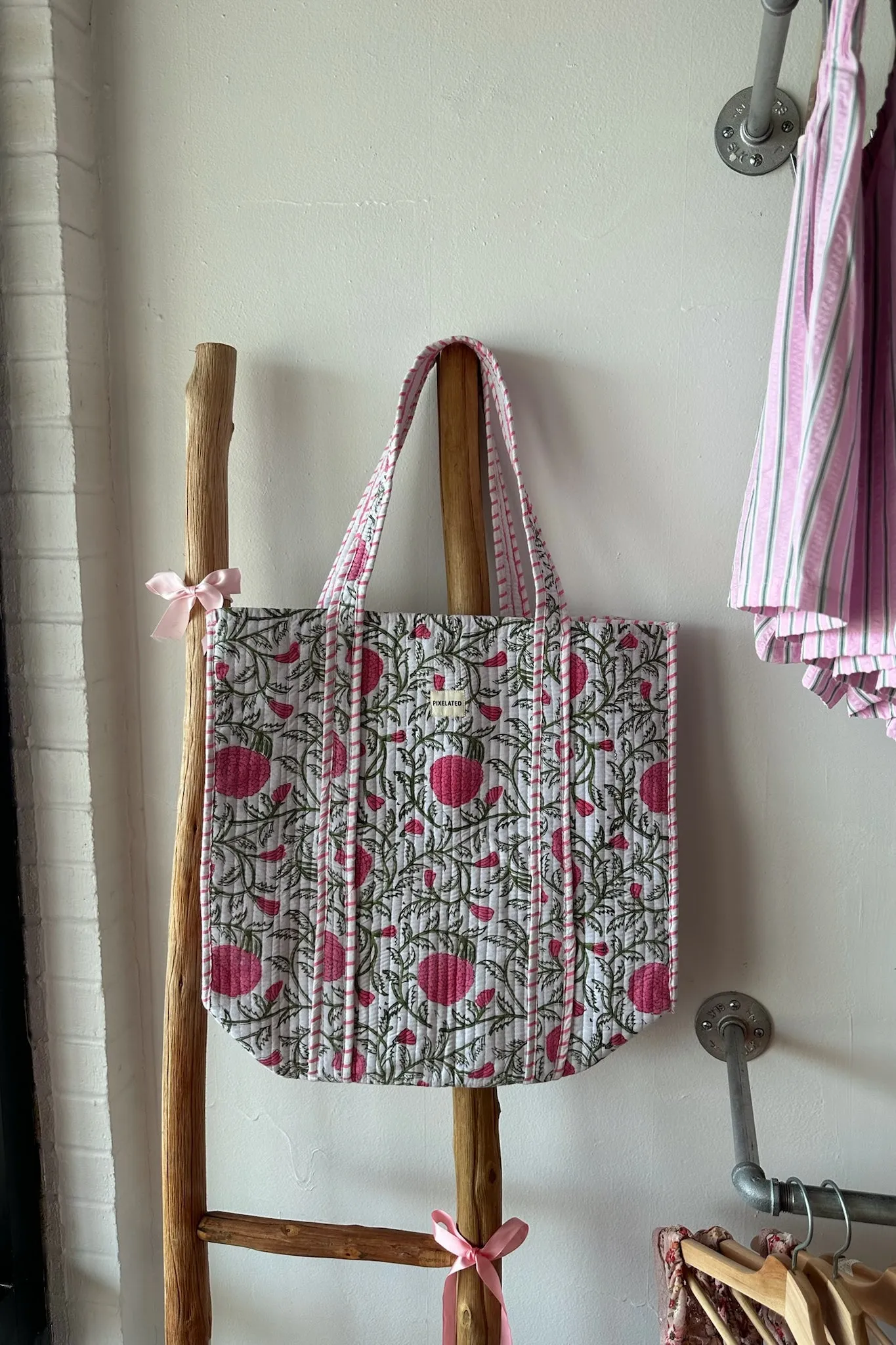 Quilted Reversible Tote Bag By Pixelated