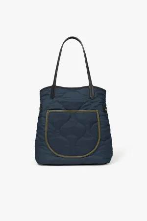 Quilted Signature Tote - Midnight / Cobalt