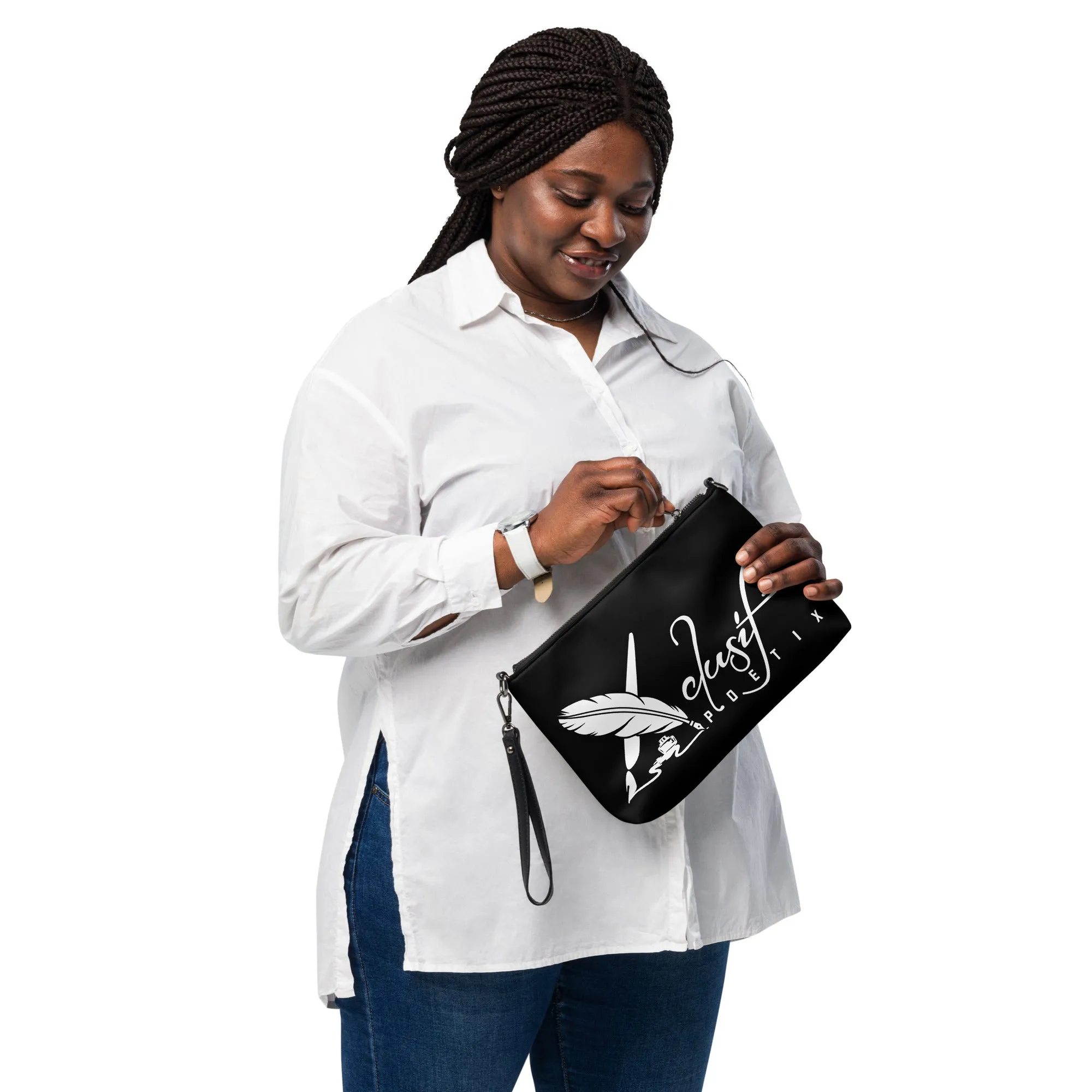 "LIVE FOR WHAT YOU LOVE" BY XCLUSIF POETIX BLACK Crossbody bag