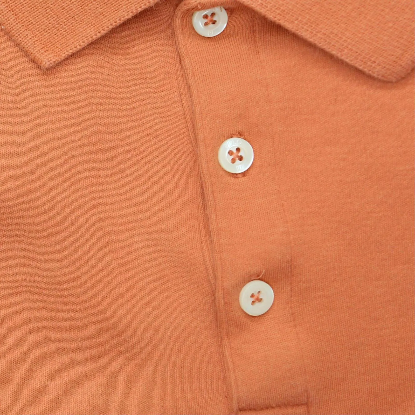 Ralph Lauren Sport Womens Vintage Long Sleeve Polo Shirt Red Orange L