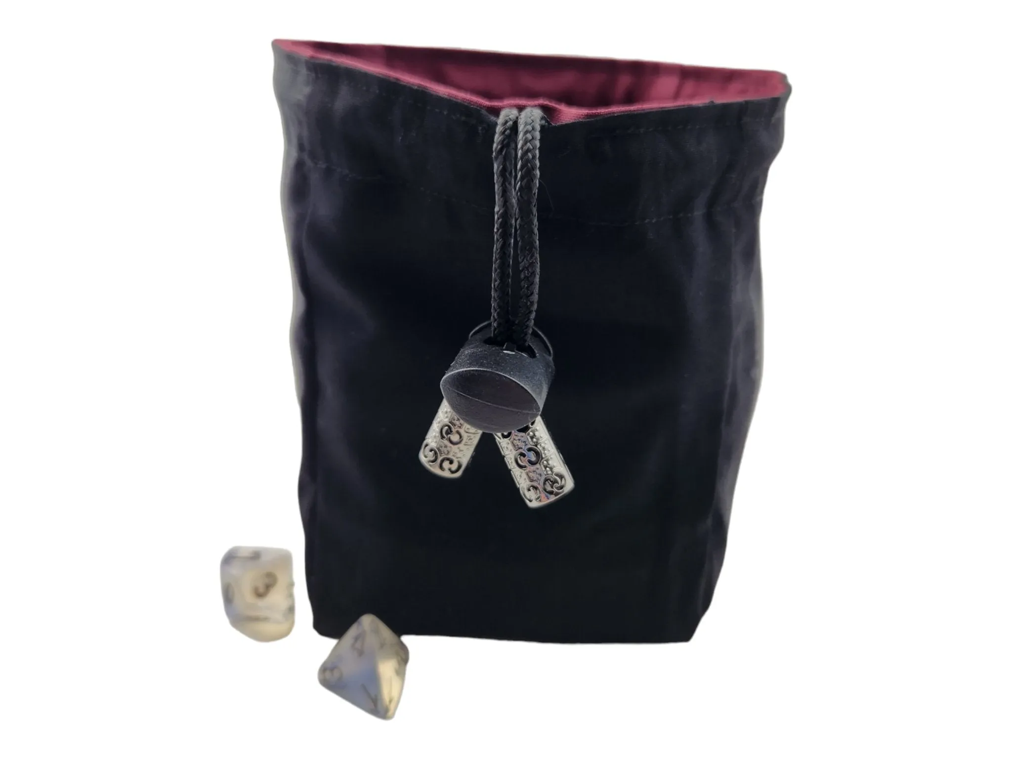 Raven, skull and moon dice bag