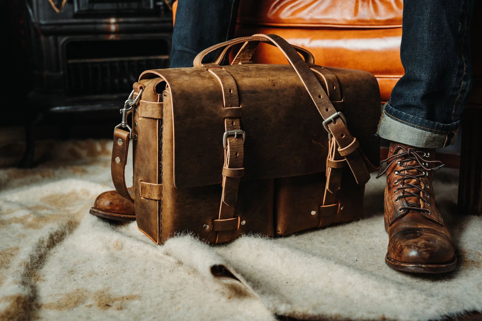 READY TO SHIP No. 4316 - Bohemian Leather Satchel