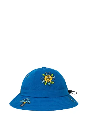 REAL BAD MAN DELIC EMBROIDERED BELL BUCKET BLUE