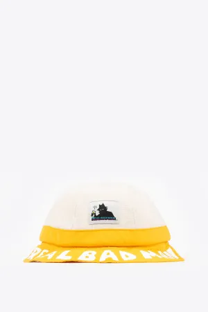 REAL BAD MAN DUO TONED BELL BUCKET HAT NATURAL YELLOW