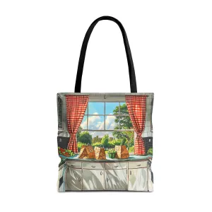 Retro Kitchen Charm Tote Bag - Step Back in Time with a Splash of Retro Fun! Available in 3 sizes.