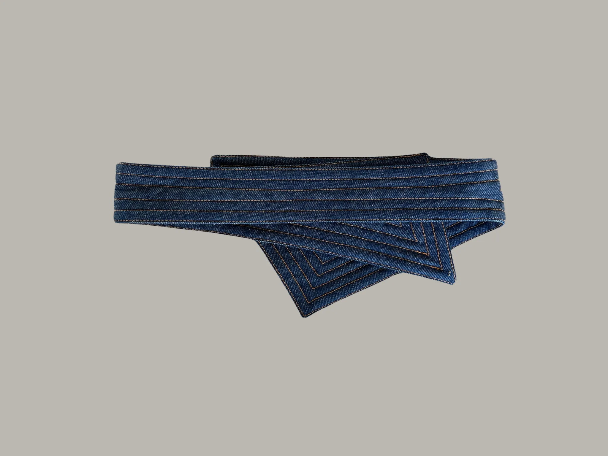 Reversible Asymmetrical Dark Indigo Denim Corset Belt {Made to Order}