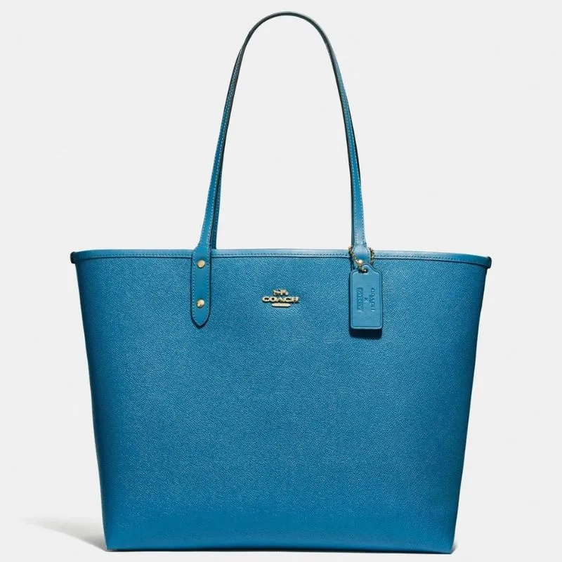 Reversible City Tote in Signature Canvas with PacMan Ghosts Print
