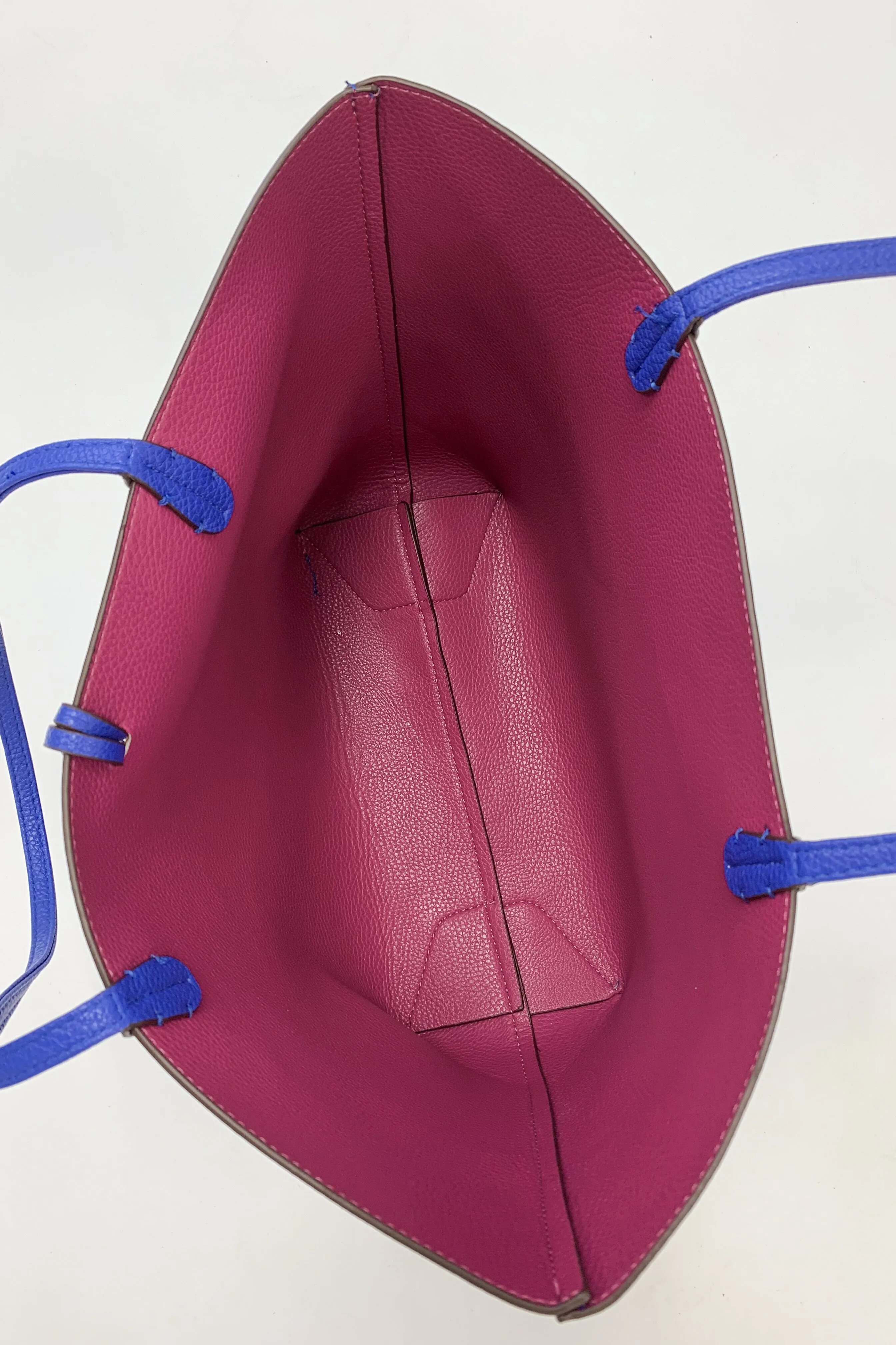 Reversible Tote- Royal Blue/Dark Fuchsia