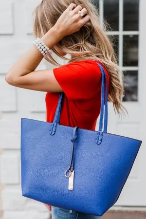 Reversible Tote- Royal Blue/Dark Fuchsia