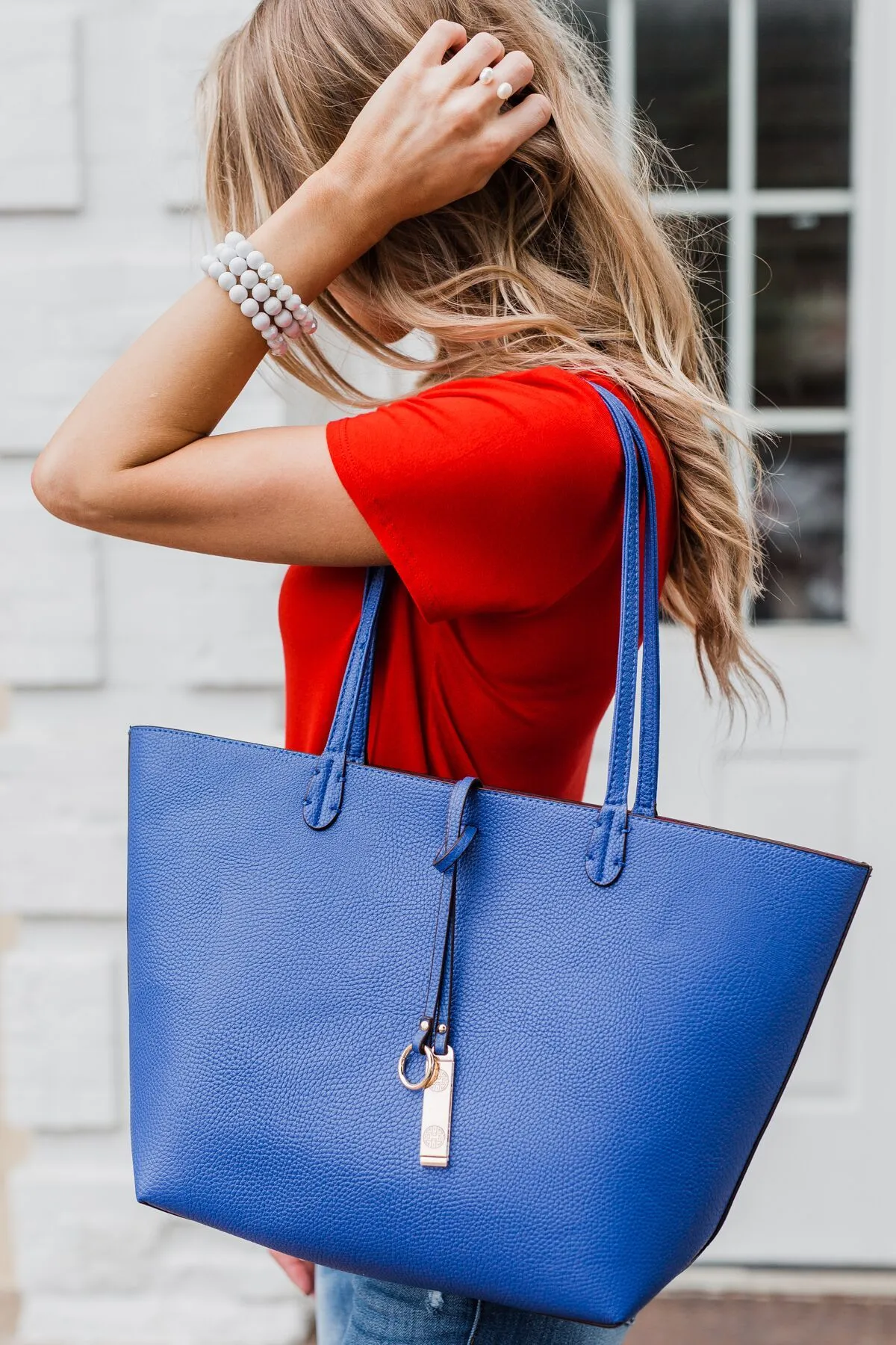 Reversible Tote- Royal Blue/Dark Fuchsia