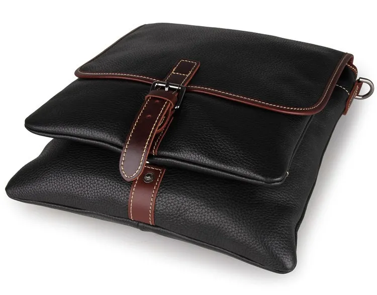 Rockcow Top Grain Leather Messenger Bags Men's Vintage Shoulder Bags Travel Satchel 7312