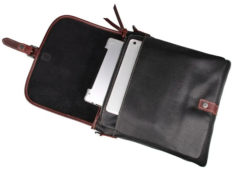 Rockcow Top Grain Leather Messenger Bags Men's Vintage Shoulder Bags Travel Satchel 7312