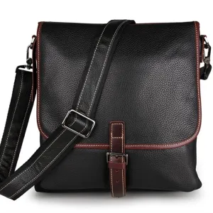 Rockcow Top Grain Leather Messenger Bags Men's Vintage Shoulder Bags Travel Satchel 7312