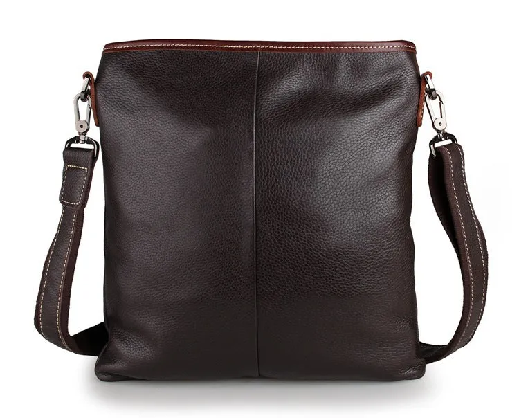 Rockcow Top Grain Leather Messenger Bags Men's Vintage Shoulder Bags Travel Satchel 7312