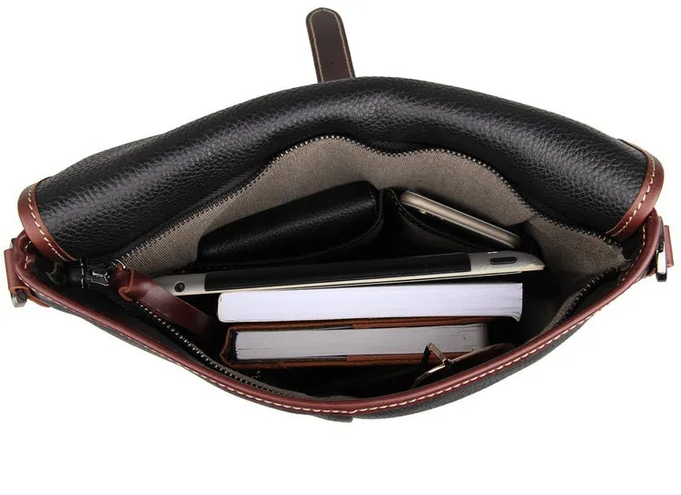 Rockcow Top Grain Leather Messenger Bags Men's Vintage Shoulder Bags Travel Satchel 7312