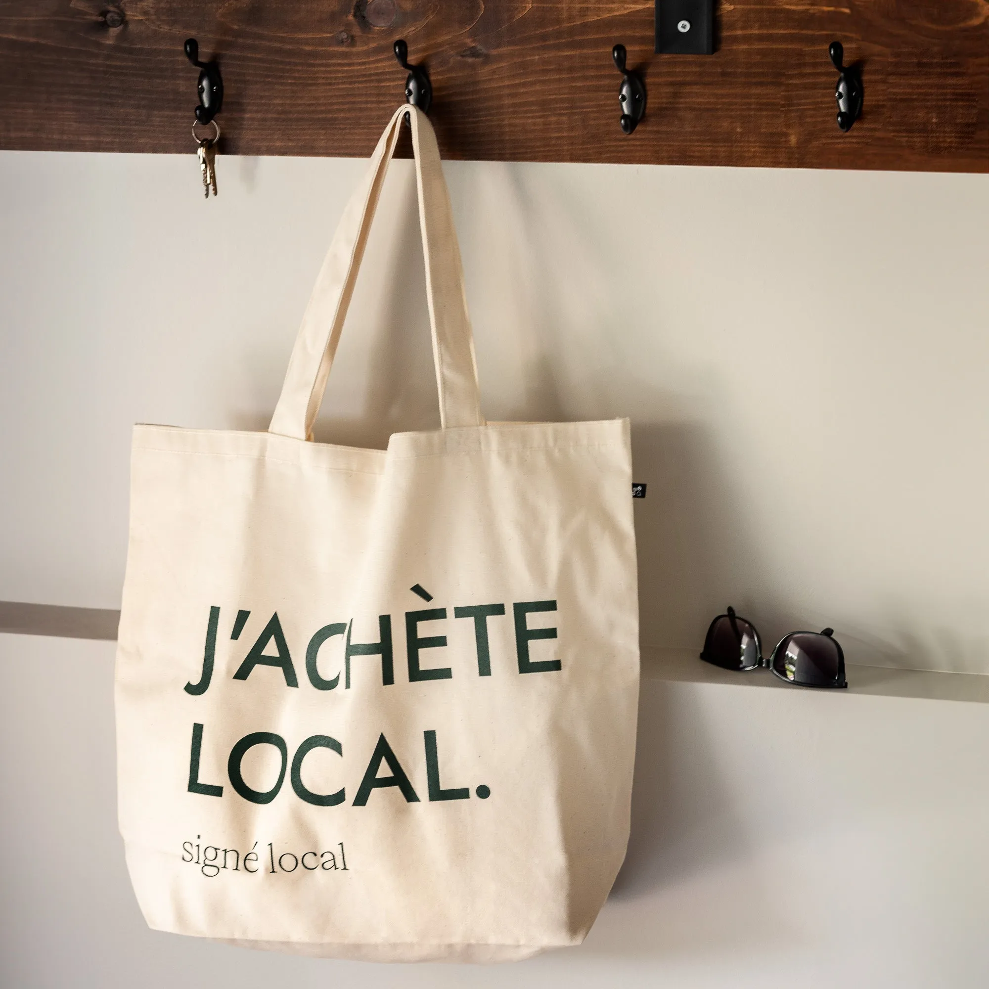 Sac réutilisable (Tote Bag) en coton naturel - J'achète local