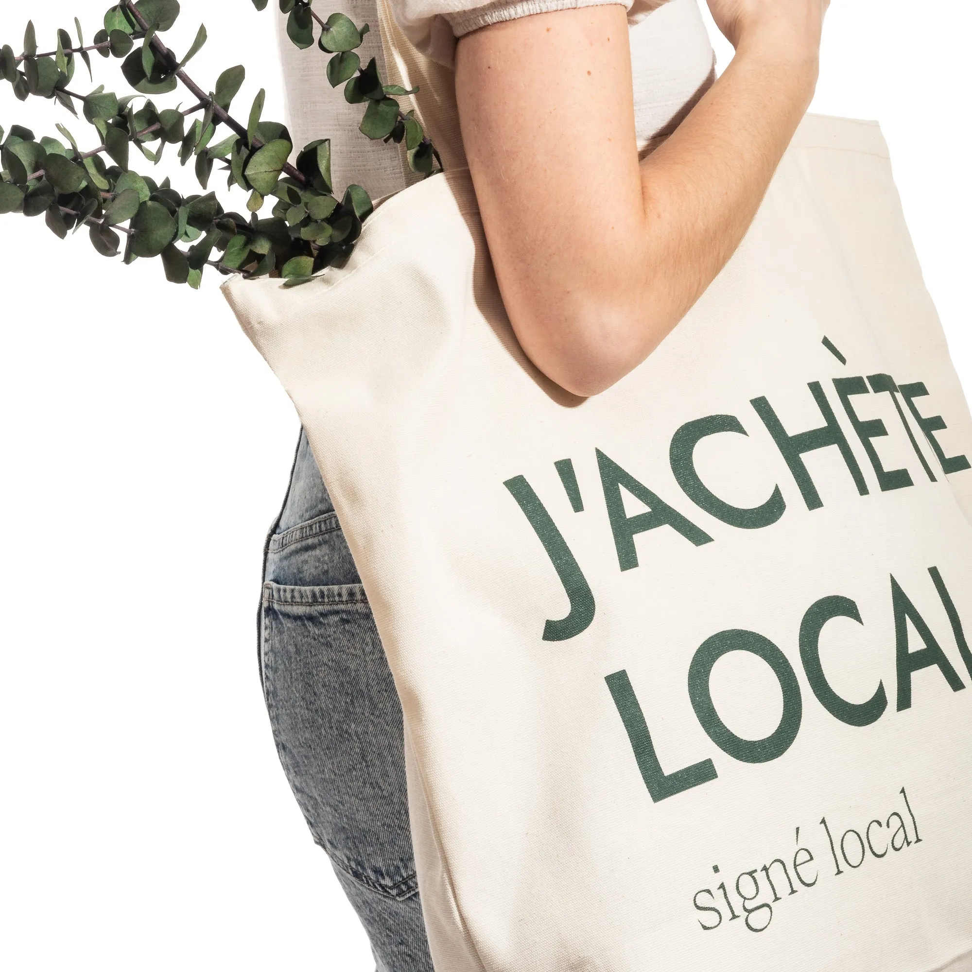 Sac réutilisable (Tote Bag) en coton naturel - J'achète local