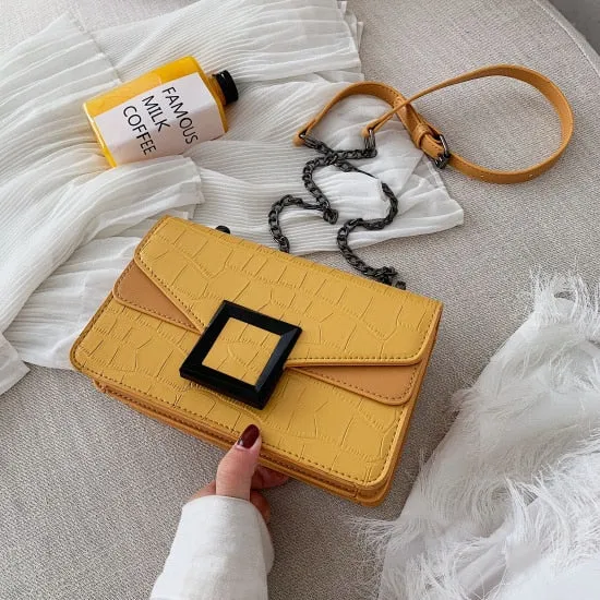 Sacs à bandoulière en cuir pour femmes collection 2023 / Petit sac à bandoulière Messenger Femme Chaîne de luxe Sacs à main